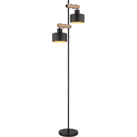 Globo - lámpara de pie - Rielly - negro - metal - E27 - 15651S (1/5)