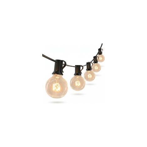 Guirlande lumineuse extérieure filaire 30m IP44 – 50+2 ampoules G40 blanc chaud – Décoration jardin, mariage, Noël (1/5)