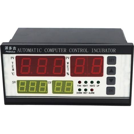 Thermostat Numérique - Contrôleur Multifonction Pour Incubateur - Précision ±0.1 °C - Affichage LCD - Alimentation 12 V CC - 1 Pièce (1/4)