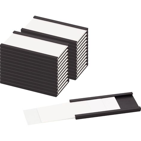 Porte-étiquette Magnétique 50PCS 2.5CM x 5CM Paquets de canal C Film Protecteur épais pour Cartes en Papier Blanc de 300 g Amovible Sans Gâchis pour étagère (1/4)