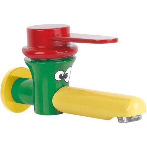 Wandmontierte Waschtischarmatur der Serie KIDS mit Idral 01220 Einhebelmischer mit Keramikscheiben Messing - Grün, rot und gelb (1/2)