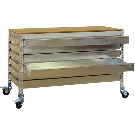 Werkbank KIT SIMONWORK MOBILE BT5 BOX6 1200 VERZINKT/HOLZ