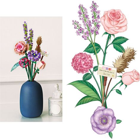 Kreative DIY-Rosenblumen-Bausteine für ein einzigartiges und romantisches Valentinstagsgeschenk