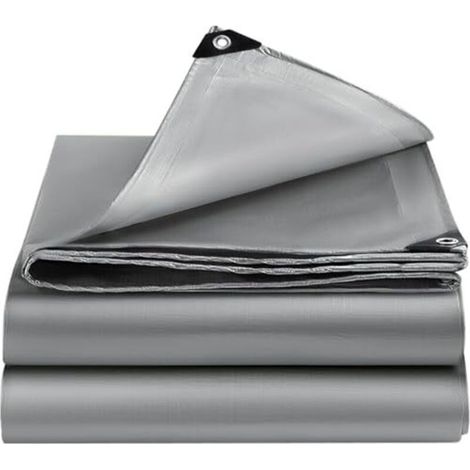 Bâche Imperméable, Bâche de Protection en Polyéthylène, UV Résistant Bache Camion, Pergola, Serre, Baches Imperméables pour Exterieur, Jardin, Tonnelle, Camping, Meubles, Argent-2x3m (1/5)