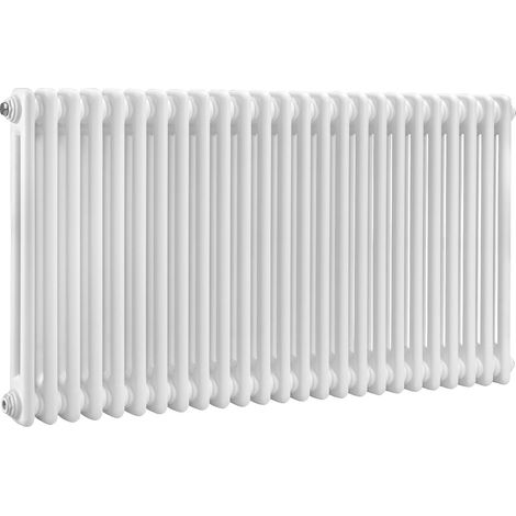 Baridi DH370 Horizontal Traditional 2 Column Radiator 600 x 1147mm White