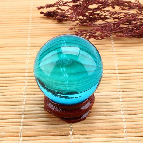 Royal Blue K9 Crystal Sphere 40mm with Stand, Natural Quartz Healing Crystal Ball for Home Decoration, Meditation Gift (1/5)