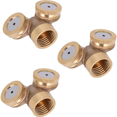 3-teiliges Set G1/2 DN15 Gartenbewässerungssprinkler Kupfer-Sprühdüsen Bewässerungswerkzeuge (1/5)