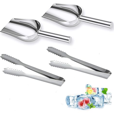 Pelle Àglaçon Inox Pinces à Sucre en Acier Inoxydable Petites Pinces Multi-Usage pour Café pour Glace,Sucre, Biscuit,Bar,Buffet,Grill Bar Cuisine Et Plus,Ensemble de 2 Pièces (1/5)