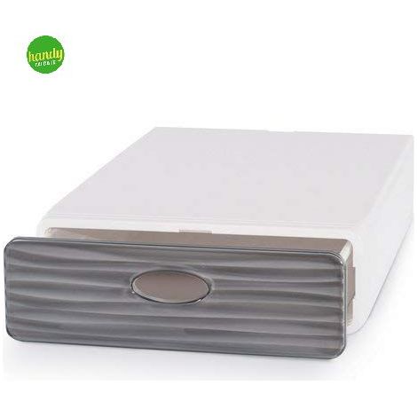 Box wave Domoliving qbox slim grigio bianco 9 x 28 x 40 cm (1/2)
