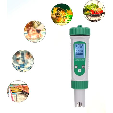 Ce stylo de test de qualité de l'eau 6 en 1 offre des lectures numériques de haute précision du pH/EC/TDS/SEL/SG/TEMP à 0,01 pH, adapté aux systèmes hydroponiques et à la culture de plantes d'intérieu (1/5)