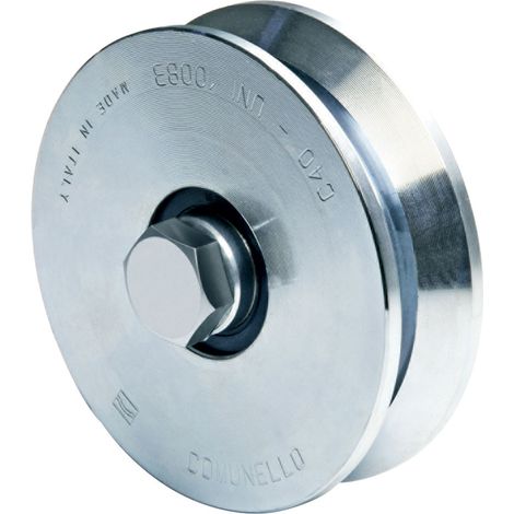 RUOTA PER CANCELLI GOLA A 'Y' ART. 307Y Ø 117 - portata 450 kg  - COMUNELLO