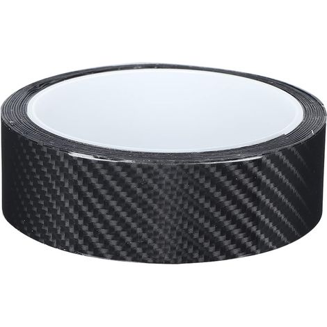 Ruban en Vinyle en Fibre de Carbone, Rouleau de Ruban adhésif en Fibre de Carbone Noir, Autocollant Anti-Rayures, Protection des Bords de Porte(3CMx3M) (1/5)