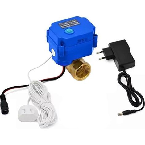 Système simple de prévention des fuites d'eau avec vanne en laiton 3/4" (DN20) et 1 capteur d'eau de 6 mètres, pour prise BSP UE (1/4)