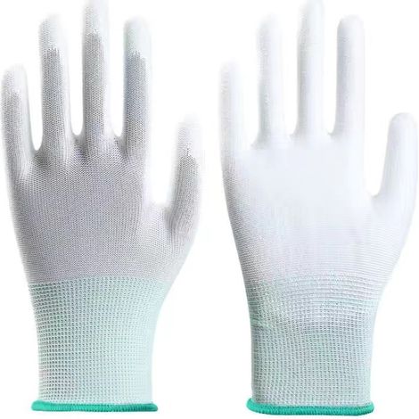 Gants Antistatiques Antidérapants - Revêtement PU Paume et Doigts - Pour Travailleurs du Secteur Électronique - Taille M (1/5)
