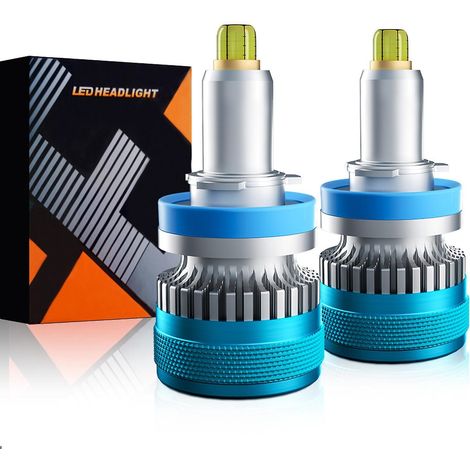 H11 LED-Scheinwerferlampen, IP68 wasserdicht, 6000K, 100W, 2er-Pack