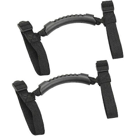 2 schwarze Haltegriffe für Jeep Wrangler YJ TJ JK JKU 1987-2020 (1/5)
