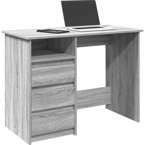 Schreibtisch Grau Sonoma 102x50x75 cm Holzwerkstoff