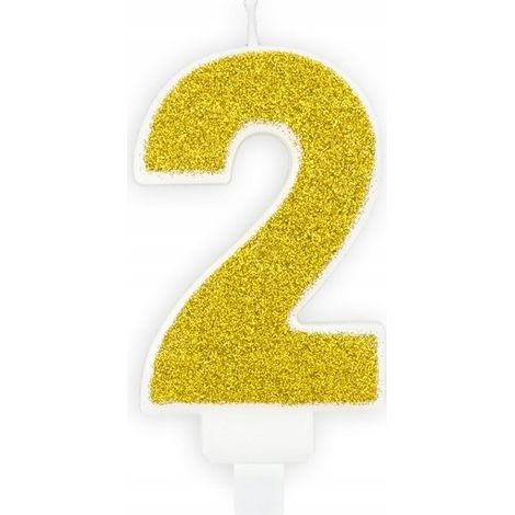 Bougie numéro 2 or, 1 pièce. (1/2)