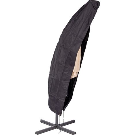 MaxxGarden - Copertura Protettiva per Ombrellone con Materiale Nano Ecologico - Resistente all'Acqua - Copertura per Stendibiancheria con Zip - 20 x 45 x 25 cm - Colore Nero (1/5)