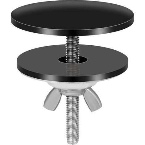 Autre accessoire pour évier-Couvercle Trou Robinet Noir, 5 cm Acier Inoxydable Couvercle Trou Robinet Évier Cache Trou pour Évier Étanche Couvercle Évier Cuisine Noir pour Bouchon de Trou de Robinet d (1/4)