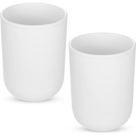 2 Stück Kunststoff-Zahnbürstenbecher Zahnbürstenhalter Kunststoff-Wasserbecher Zahnbürstenbecher Mundspülbecher Zahnbürstenbecher Mundbecher (1/5)
