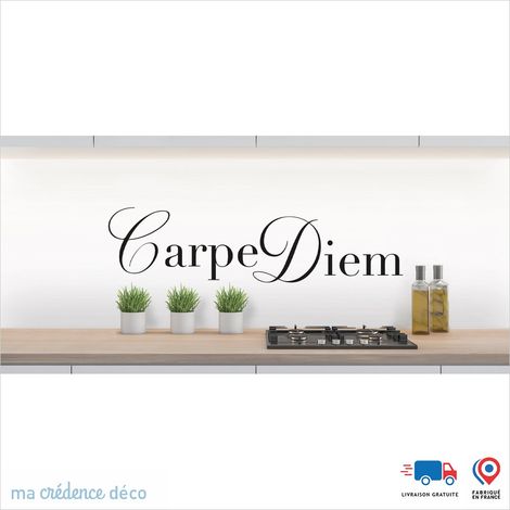 Crédence : CARPE DIEM - Couleur noir - Alu composite - 60 - 120 (1/3)