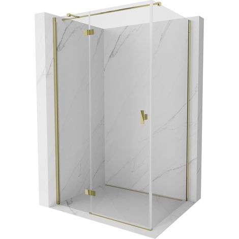 Mexen Mist H T Duschkabine schwenkbar links 70 x 120 cm, transparent, gold - 8A5T-070-120-50-00-L (1/5)