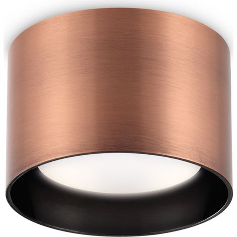 Plafoniera Contemporanea Spike Alluminio Rame 1 Luce Gx53 15W 3000K Ip20