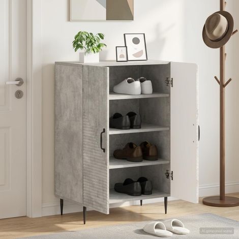 vidaXL Shoe Cabinet HAARLEM 59.5 x 39.5 x 89.5 cm Engineered Wood (1/5)