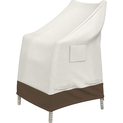 Sollbry Schutzhülle für stapelbare Gartenstühle, Beige/Hellbraun, 35 x 28 x 35 Zoll (1/4)