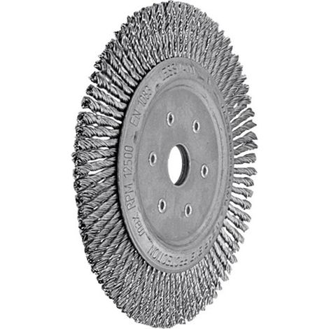 Lessmann Schmale Rundbürste gerade, Stahldraht 0,50 mm, Bürsten-⌀xBohrungs-⌀ 178X22 mm (1/2)
