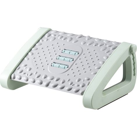 Repose-pieds avec rouleau de massage, style simple, compact, en plastique, à placer sous un bureau, pour la maison ou le bureau, vert-AquaForge