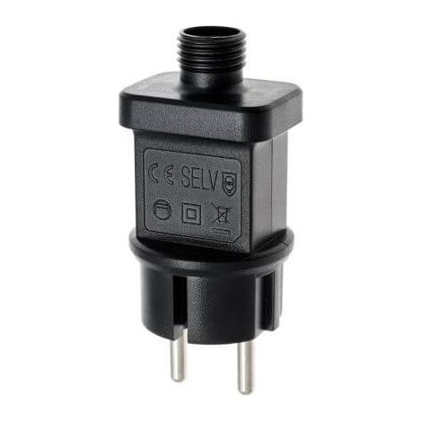 RICAMBIO TRASFORMATORE PER CATENE LUCI A LED CON SPINA EUROPEA TR24V-6W IP44 USO ESTERNO (1/4)