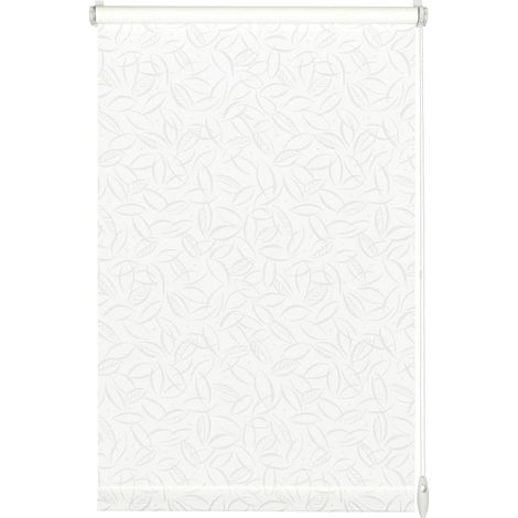 Gardinia EasyFix Rollo mit Blättern weiß 120 x 150 cm Rollo (1/2)