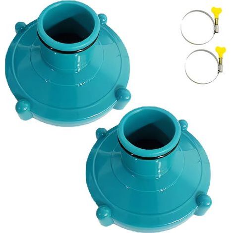 Two pool hose fittings, compatible with Bestway (diameter from 80 mm to 32 mm), with hose clamps. (1/5)