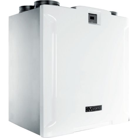 Vortice – VMC double flux autoréglable haut débit 400m³/h – Débit max 400m³/h – Pour espaces confinés – Classe énergétique flamme verte