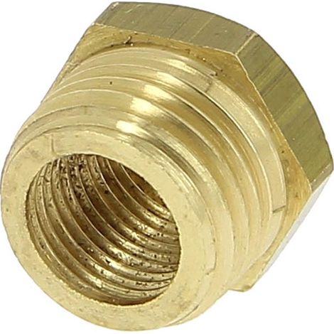 Réduction laiton 6 pans Mâle 1/4 Femelle 1/8