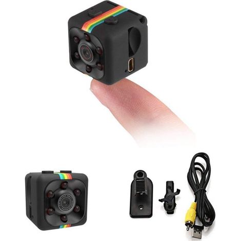 Caméra Cachée Mini HD 1080P, Détecteur de Mouvement, Vision Nocturne, Caméra de Surveillance sans Fil, Petite Dispositif Espion Portable pour Intérieur, Auto, Drone (1/5)