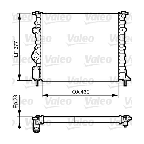 Radiateur, refroidissement du moteur Valeo 731378 DACIA 2140000QAZ 214106577R