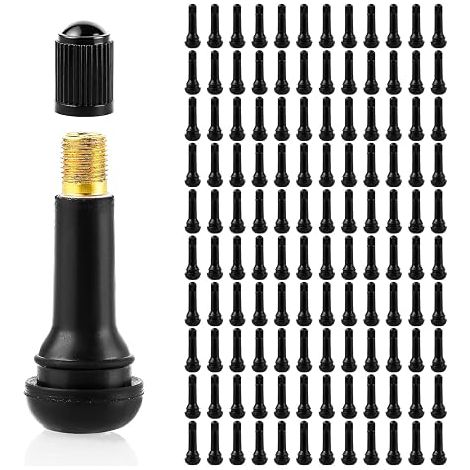 TR414 Car Tyre Valve, 50 x 20 mm Black Tubeless Valve, Universal Car Rubber Valves for Cars, Motorcycles (1/5)
