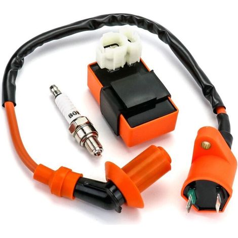 Bobine Allumage de Moteur, Système d'Allumage de Bougie pour Scooter ATV Moto GY6 50CC 125CC 150CC (1/4)