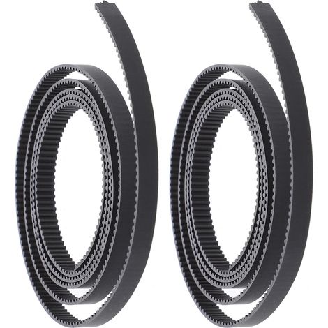 Courroie Synchrone en Caoutchouc Noir Flexible 2gt 6mm pour Imprimante 3d, Lot de 2 Pièces Garantissant des Vitesses Stables et Précision (1/5)