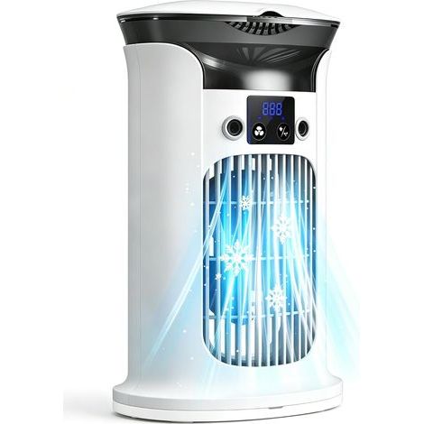 Climatiseur mobile, mini climatiseur, refroidisseur d'air, petite climatisation mobile pour pièce, climatiseur portable, climatiseur mobile sans tuyau d'évacuation [Classe énergétique A+]