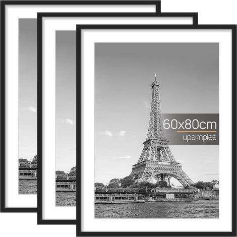 Bilderrahmen 3er Pack Fotos Bilder Poster 60x80cm Schwarz (1/5)