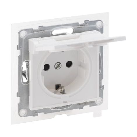 LEGRAND, SEANO PRISE DE COURANT AVEC PROTECTION DE CONTACT ACCRUE ET COUVERCLE RABATTABLE IP44, BORNES ENFICHABLES, 16 A, 250 V,