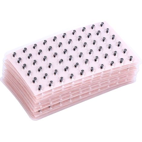 600 pastilles d'acupuncture auriculaire, autocollants de massage pour oreille, grains de pression thérapeutique, pack de 600, usage professionnel et domestique. (1/5)
