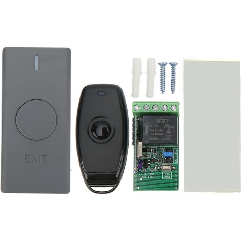 Système de contrôle d'accès sans fil avec bouton de sortie, télécommande, contrôleur DC 12V pour entrée (1/5)