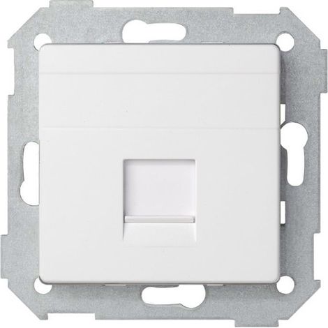 Simon 82 Concept Placa v&d universal plana c/g polvo 1 RJ45 blanco mate SIMON 8200005-090 (1/3)