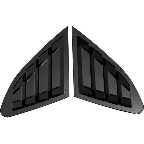 Garniture de couvercle de volet de persienne de fenêtre arrière de voiture pour 2016 2017 2018 2019 garniture de ventilation latérale de fenêtre noir brillant (1/5)