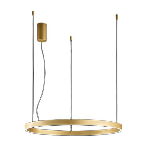 Suspension Led Série 8284, Structure En Métal Et Aluminium, Design Moderne En Or Brossé, 87W À Intensité Variable, Diamètre 100Cm - Perenz (1/4)